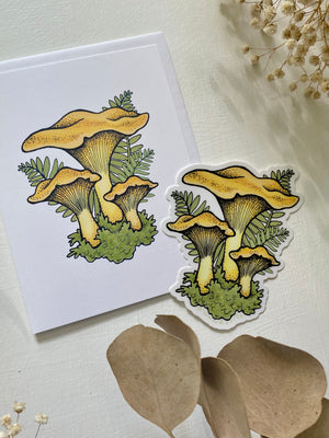 Chanterelle Mushroom Blank Card