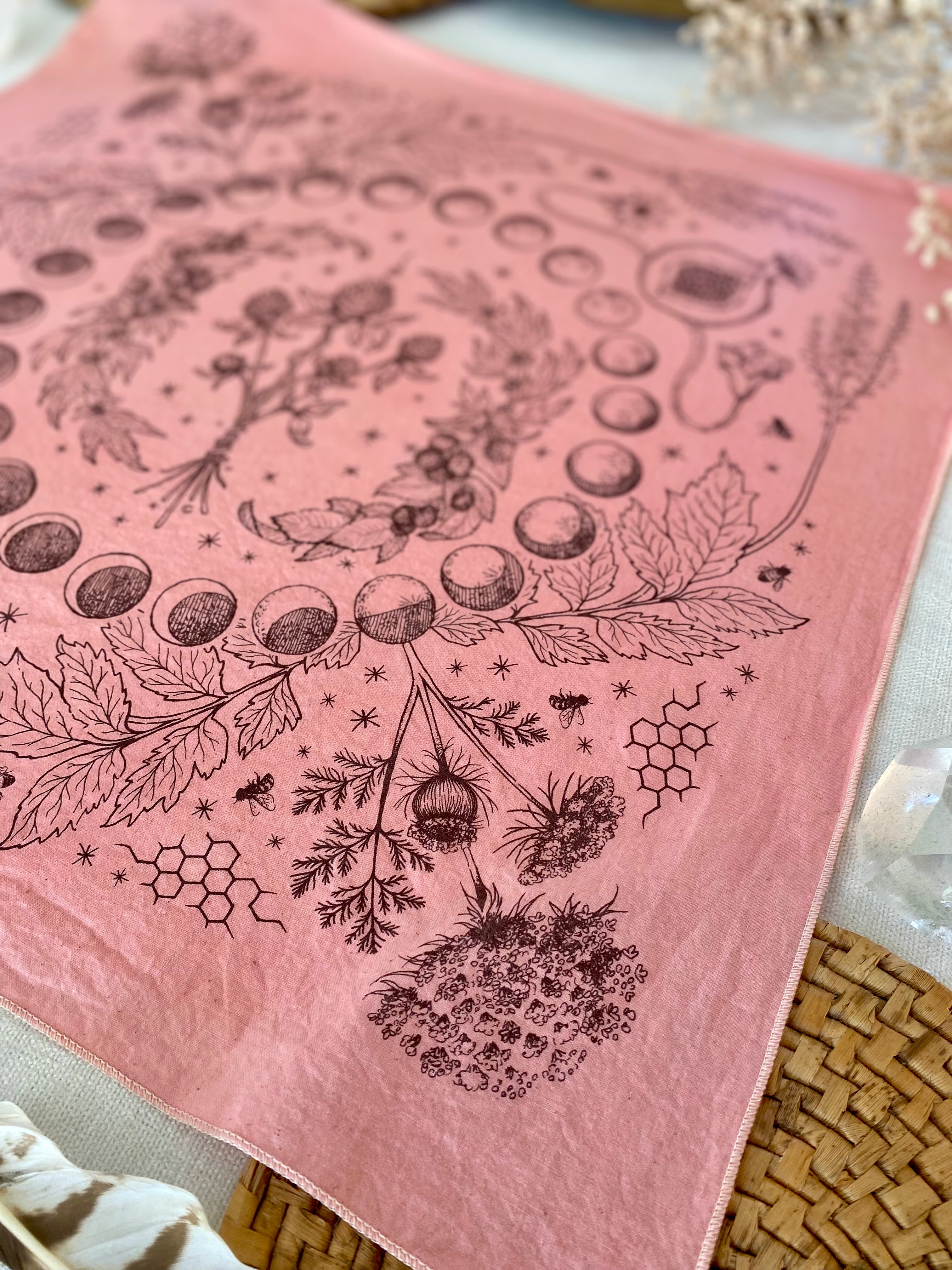 Bandana | Lady Herbs | Hand Dyed | Rose