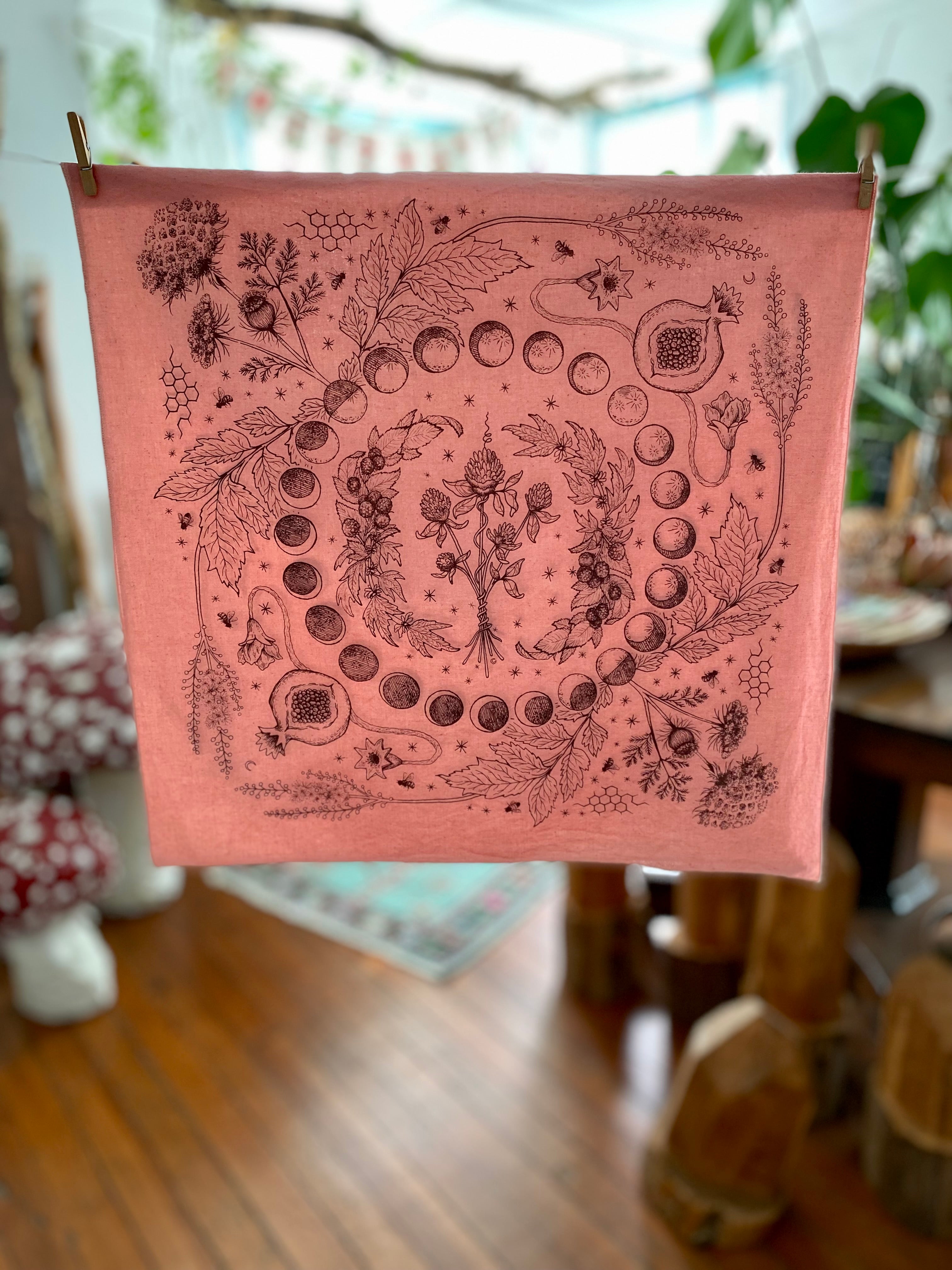 Bandana | Lady Herbs | Hand Dyed | Rose