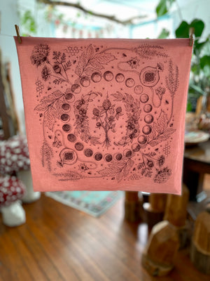 Bandana | Lady Herbs | Hand Dyed | Rose