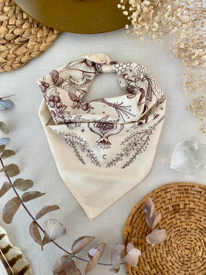 Bandana | Lady Herbs | White + Sienna