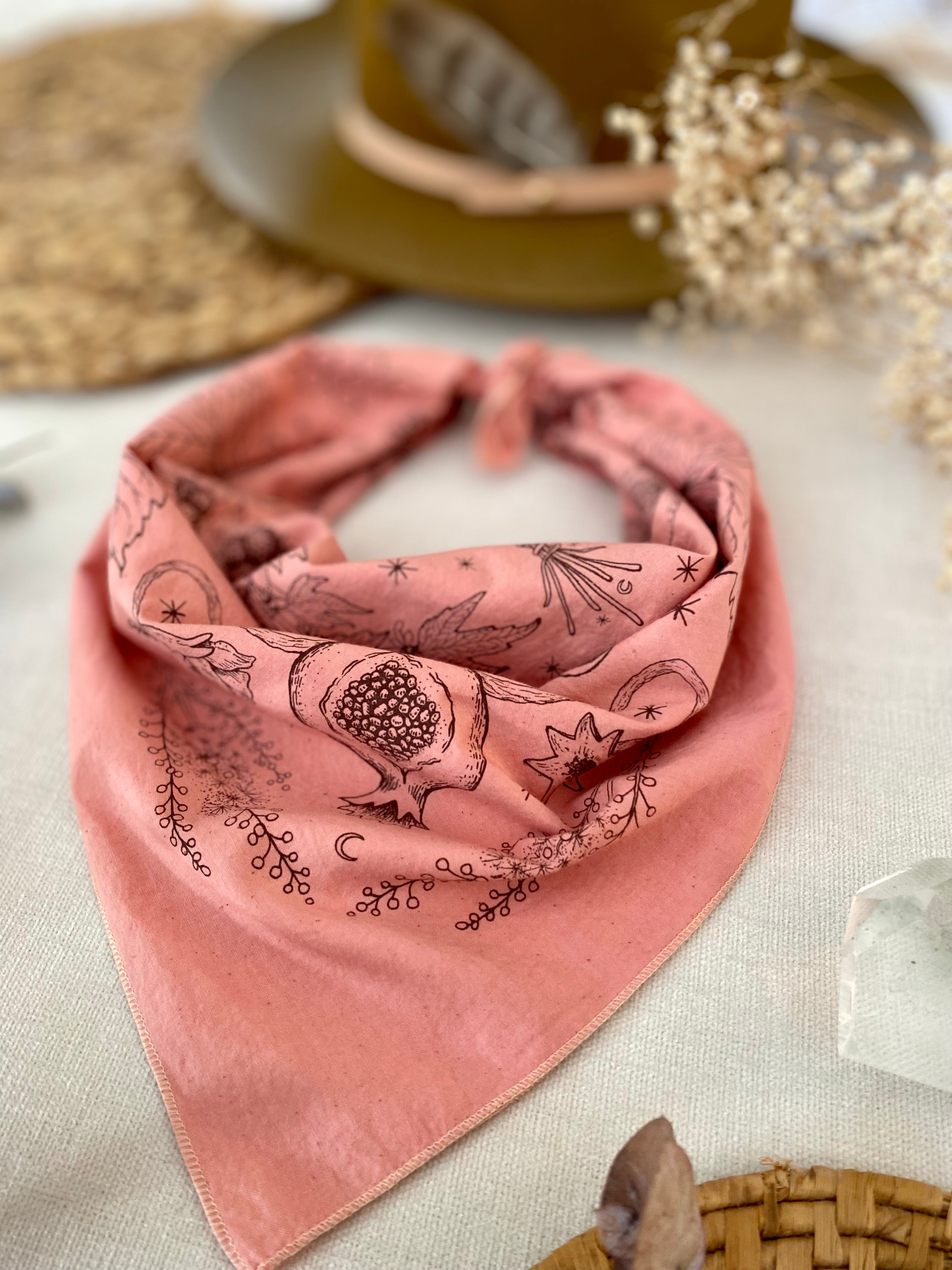 Bandana | Lady Herbs | Hand Dyed | Rose