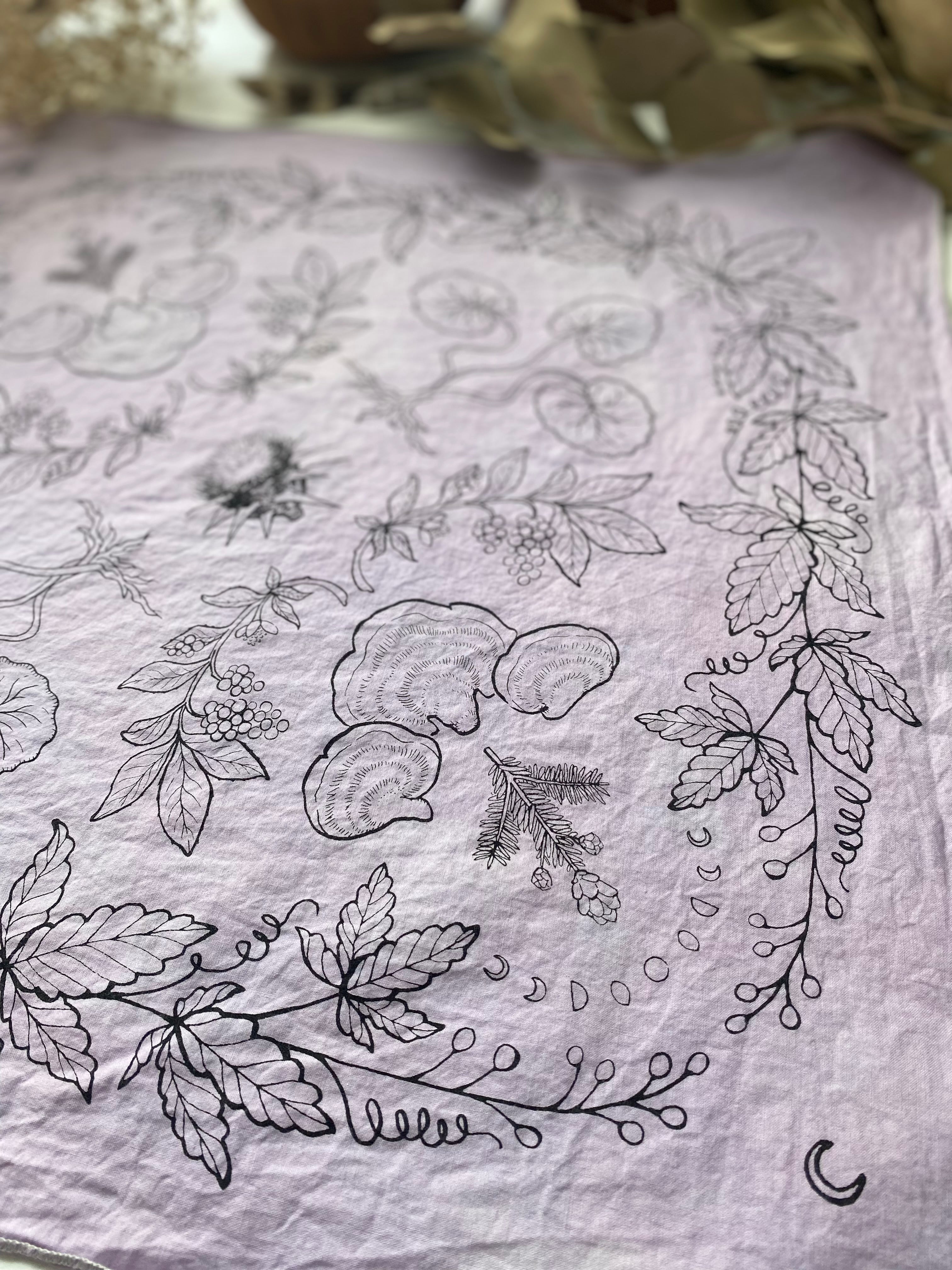 Bandana | Adaptogenic Herbs | Hand Dyed | Lavender