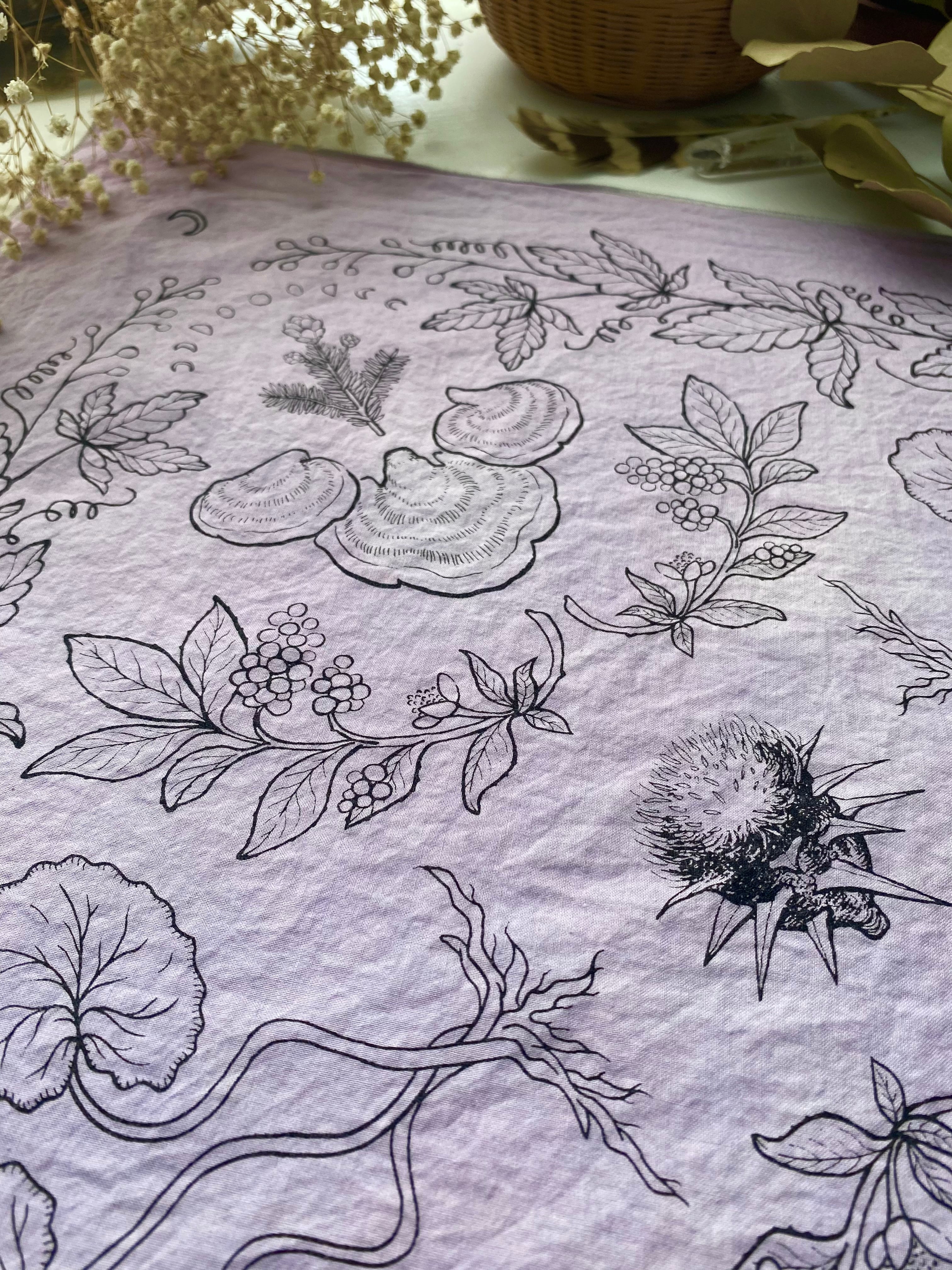 Bandana | Adaptogenic Herbs | Hand Dyed | Lavender