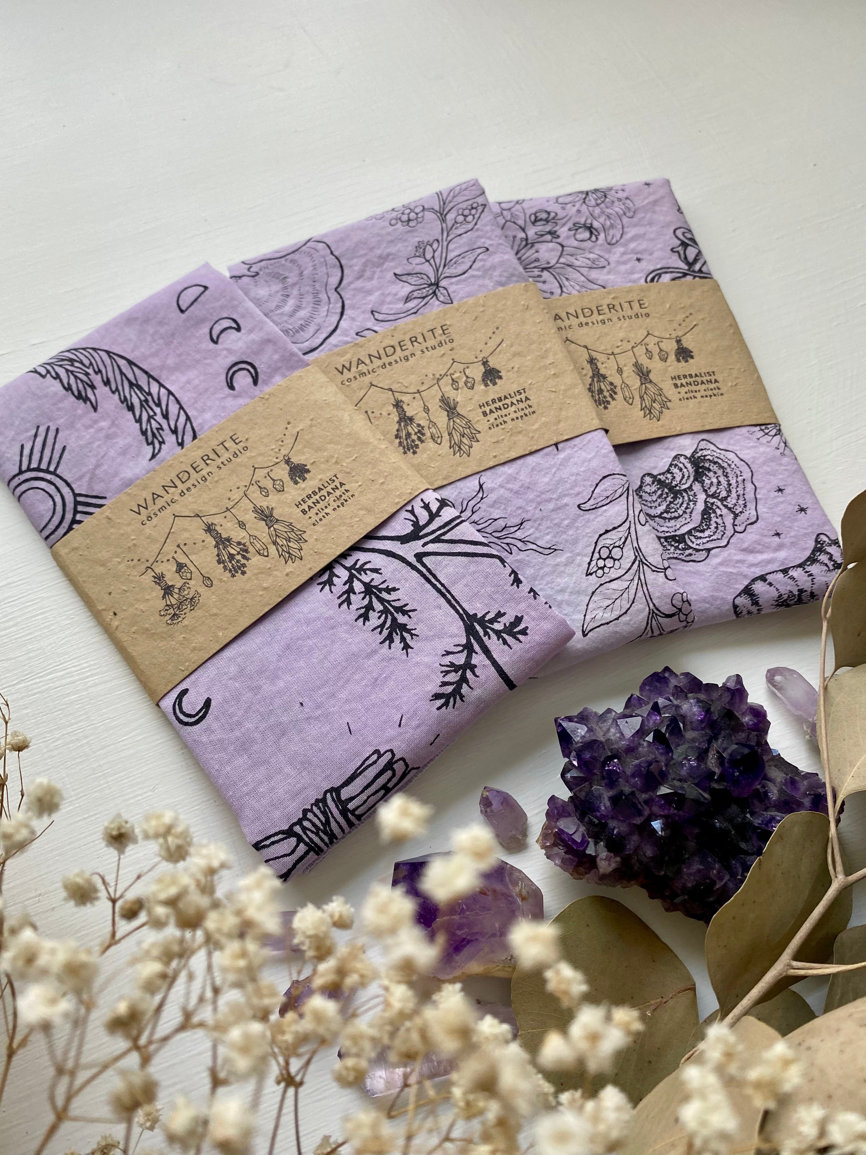 Bandana | Adaptogenic Herbs | Hand Dyed | Lavender