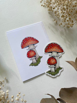 Amanita Mushroom Blank Card